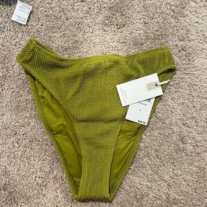 NWT! Good American always fits high waist bikini bottom charteusse small/medium